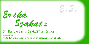 erika szakats business card